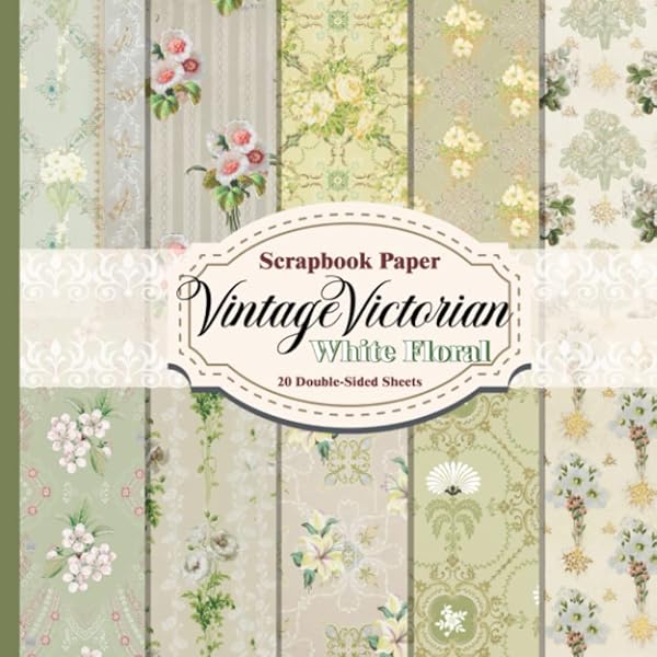 Vintage Victorian Scrapbook Paper - Pink Floral Design: 20